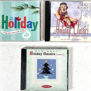 Old Navy 3 Christmas CD Lot Holiday Classics Vol 1+2 Snow Mistletoe 1995-2000